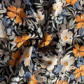 45s mềm Challis Fabric Plain Floral in Tecido Viscose